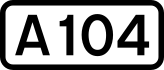 A104 road shield