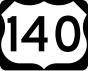 U.S. Route 140 marker