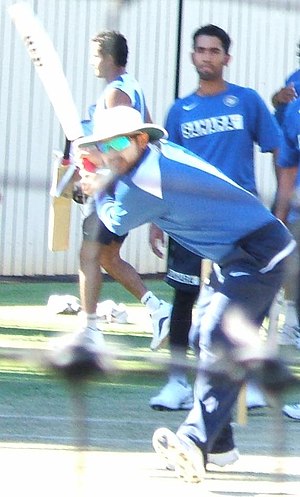 Virender Sehwag batting at Adelaide Oval