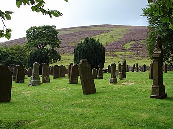 English: Wanlockhead Burial Ground The burial ...