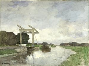 Ophaalbrug bij Noorden
