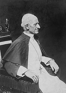 Pope Leo XIII granted the University Charter in April 1886 XIII.Leopapa1.jpg