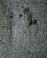 "Vondsten op Pietra serena" (een soort zandsteen, gebruikt in architectuur in Florence), Guatemala-serie, gemengde techniek, op papier, behandeld met gesso, 63x51