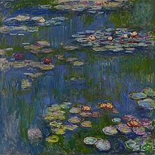 Claude Monet, Water Lilies, 1916, National Museum of Western Art, Tokyo kurodomone(Claude Monet)<<Shui Lian (Water Lilies)>> 1916(Da Zheng 5)Nian , Guo Li Xi Yang Mei Shu Guan (Song Fang korekushiyon), Dong Jing .jpg