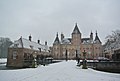 Een kasteel in de sneeuw