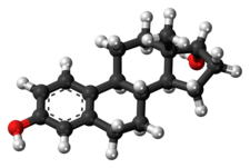 Шариковая модель молекулы альфатрадиола
