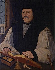 Archbishop Matthew Parker, who had the most important records on Earconwald at the end of the Counter-Reformation when they may otherwise have been lost Archbishop Matthew Parker.jpg