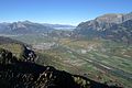 The end of the Grisonian Rhine Valley. In front: Bad Ragaz on the left and Maienfeld on the right.