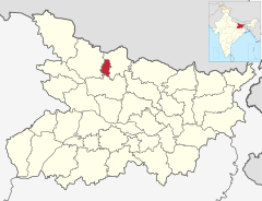 Localizacion del districte de Sheohar en Bihar
