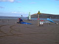 Land yachts on the beach at Brean