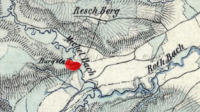 Lageplan von Burgstall Menburg auf dem Urkataster von Bayern