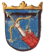 Герб Києва в гербовнику Ортенбурга (1602–1604)