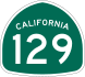 State Route 129 marker