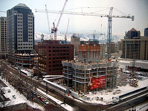 Construction on the Crossroads block of the Ci...