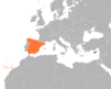 Location map for Cyprus and Spain.