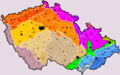 Czech Republic geomorphological division map level3 colour level4 number.png