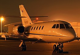 Ancien Mystère Falcon 20 F-GOMP en 2004 à Stuttgart.