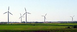 Wind turbines near Vendsyssel, Denmark (2004)