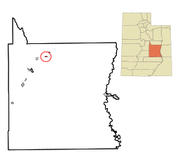 Location in Emery County and the state of Utah