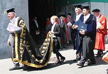 The Chancellor of the University of Oxford, Lord Patten, in procession at Encaenia, 2009 Encaenia 2009.jpg