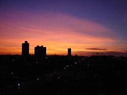 Entardecer na região central de Bebedouro