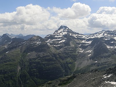 Fanellhorn, aufgenommen vom Zervreilahorn.