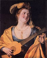Женщина с гитарой. 1631. Холст, масло. Львовская галерея искусств
