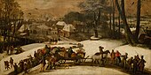 Военная экспедиция зимой. Ок. 1590. Холст, масло. Музей истории искусств, Вена