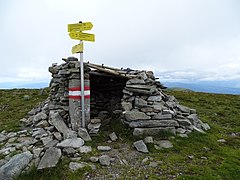 Windschutz am Gipfel