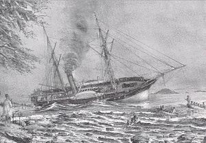 HMS Hecate (1839) aground in 1861.jpg