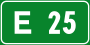 Italian traffic signs - strada europea 25.svg