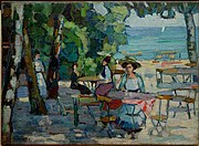 「カフェの庭」(1911)