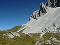 Karnische Höhenweg severně od Große Kinigat