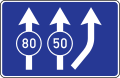 Minimum driving speed limit in lanes