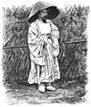 Dibujo francés de un coreano vestido de luto (1894)