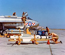 56 Sqn Lightning receives Firestreaks at Akrotiri, 1963. Lightnings of No 56 Squadron during Armament Practice Camp at Akrotiri. MOD 45133286.jpg