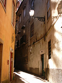 A street in Lisbon's old quarters.
