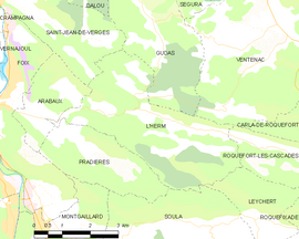 Mapa obce L’ Herm