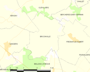 Poziția localității Briconville