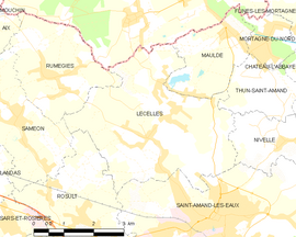 Mapa obce Lecelles