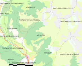 Poziția localității Le Châtel