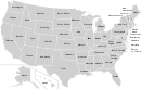 Map of USA States with names white.svg
