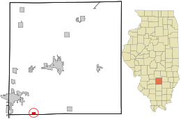 Marion County Illinois incorporated and unincorporated areas Walnut Hill highlighted.svg