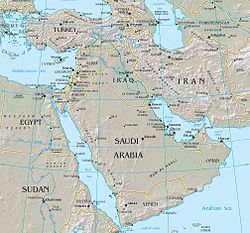 "The Middle East" is the Western name for the countries of South-western Asia. Middle east.jpg