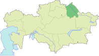 Павлодарская область на карте Казахстана