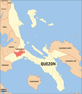 Tayabas na Quezon Coordenadas : 14°1'N, 121°35'E