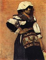 Napolitana (1882), de Henrique Pousão. Óleo sobre tela, no Museu Nacional de Soares dos Reis.