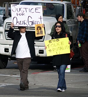 Protestors exspress their opinions in regard t...