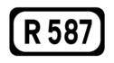 R587 road shield}}