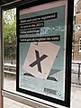 A poster that was part of a campaign to encourage electoral registration before the 2015 general election, at a bus stop in Archway, London